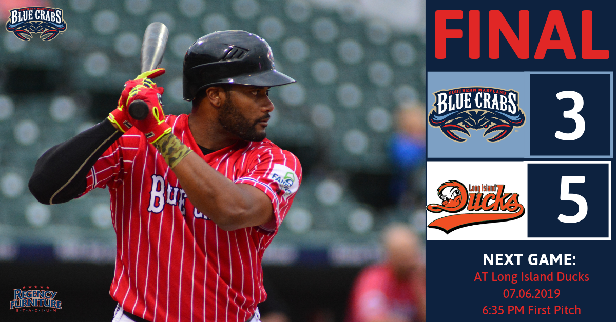 Blue Crabs Fall Short in Series Opener